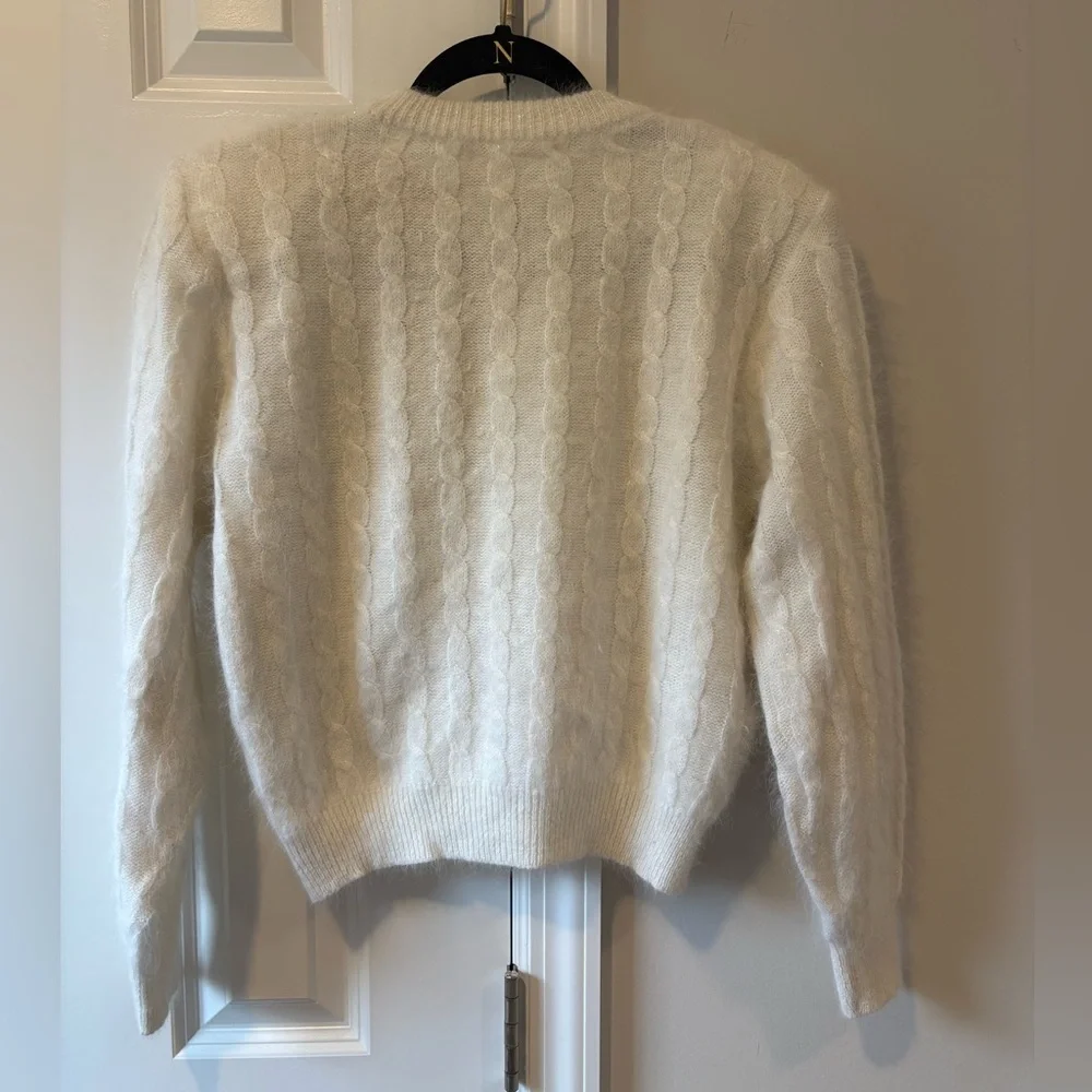 Cache Vintage Angora Metallic Cardigan Sweater - Picture 7 of 13